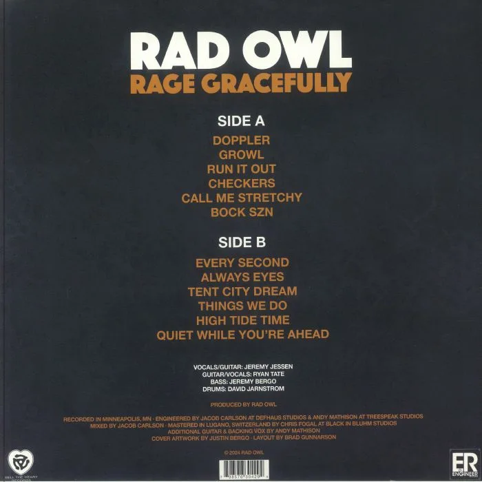 Обратная сторона обложки — RAD OWL — Rage Gracefully