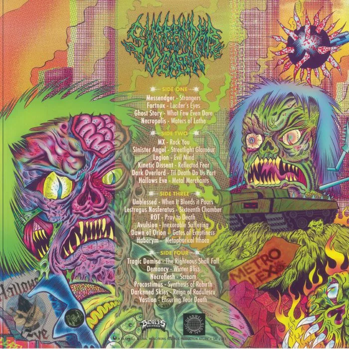 Back cover — VARIOUS — Surrender To Death: A History Of The Atlanta Metal Underground 1982-1999 Vol 1