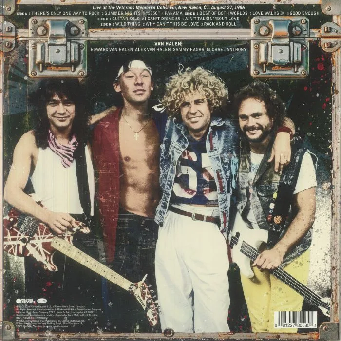 Back cover — VAN HALEN — Live In New Haven CT 1986 (Record Store Day RSD 2026)
