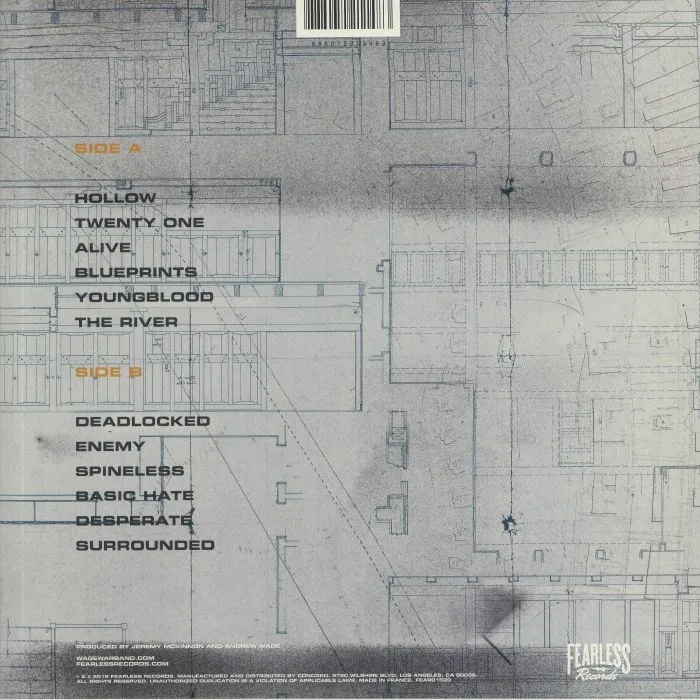 Back cover — WAGE WAR — Blueprints (5 Year Anniversary Edition)