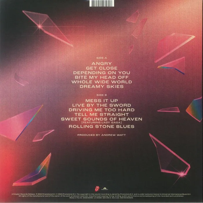 Обратная сторона обложки — The ROLLING STONES — Hackney Diamonds