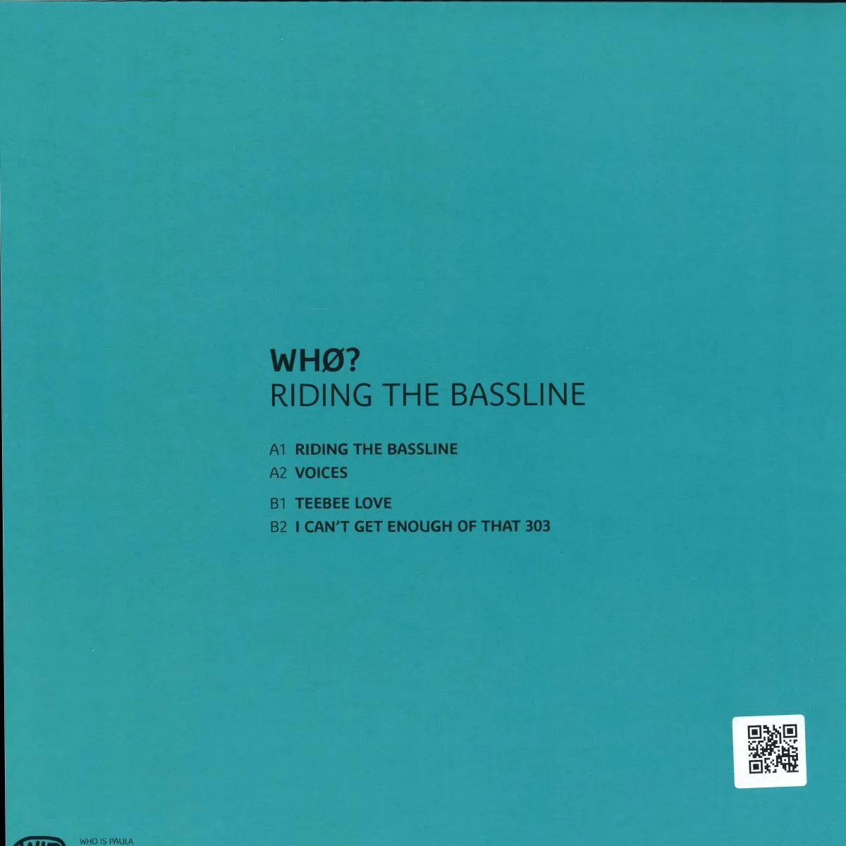 Обратная сторона обложки — whø? — Riding The Bassline