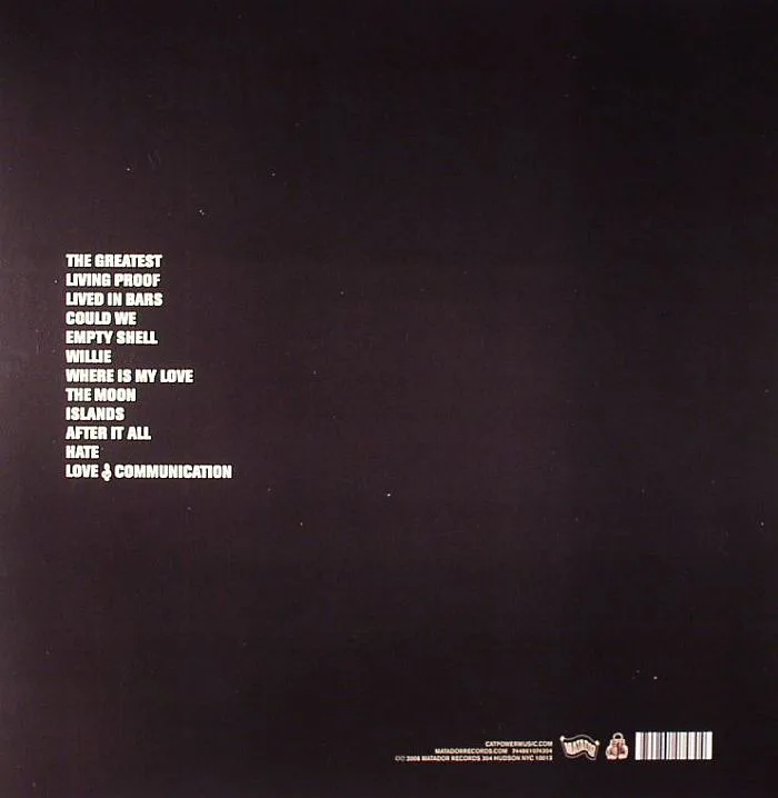 Back cover — CAT POWER — The Greatest