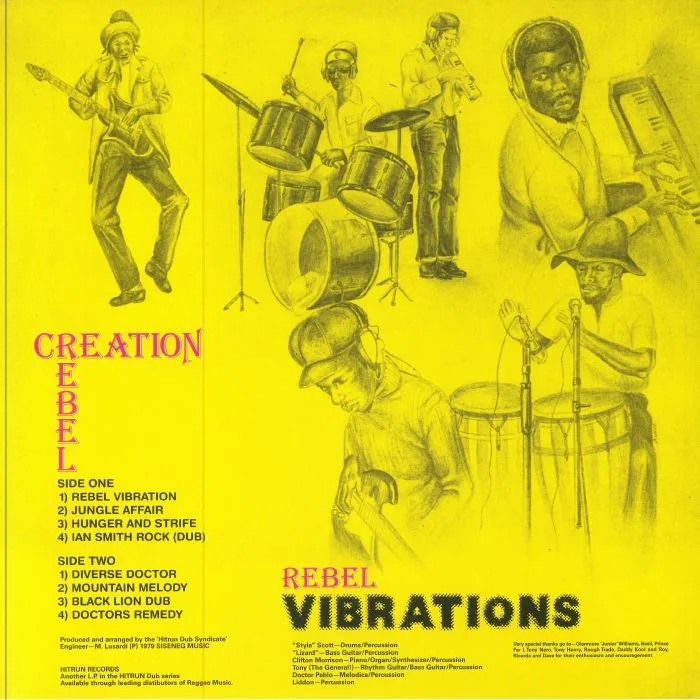 Back cover — CREATION REBEL — Rebel Vibrations (reissue)