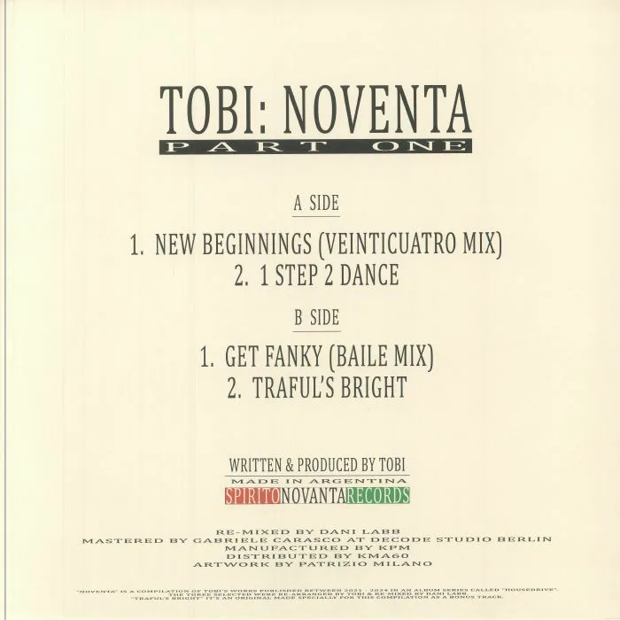 Обратная сторона обложки — TOBI — Noventa: Part One (B-STOCK)