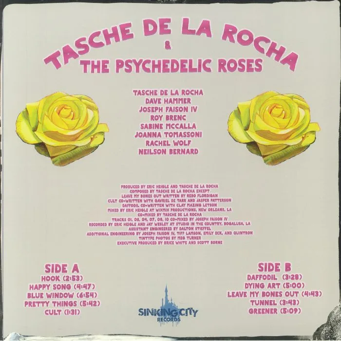 Обратная сторона обложки — Tasche DE LA ROCHA — Tasche & The Psychedelic Roses