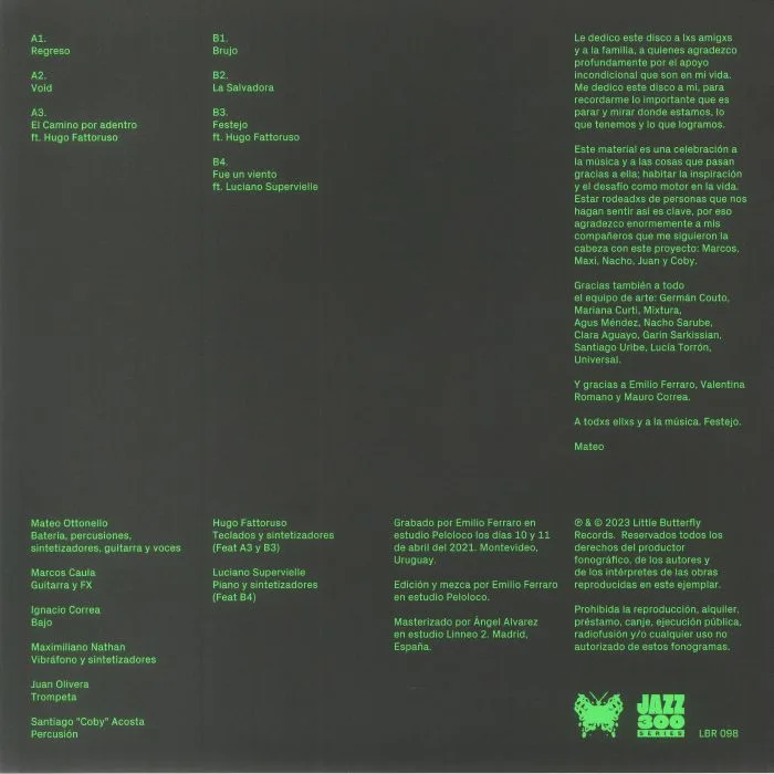 Back cover — Mateo OTTONELLO — El Camino Por Adentro