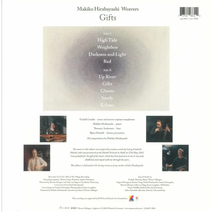 Back cover — Makiko HIRABAYASHI — Gifts
