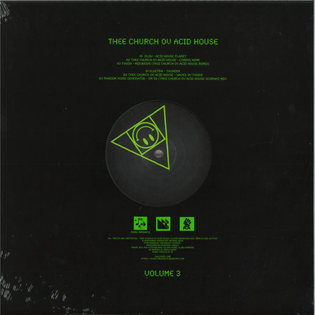 Обратная сторона обложки — Various — Thee Church Ov Acid House - Vol. 3
