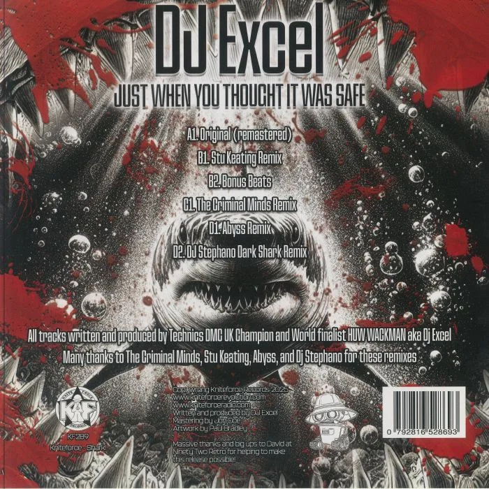Обратная сторона обложки — DJ EXCEL — Just When You Thought It Was Safe (remastered)
