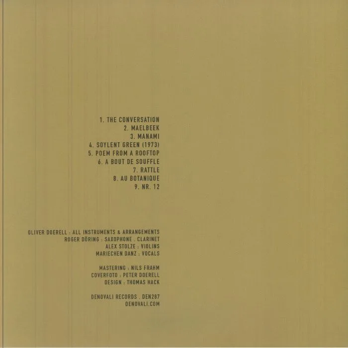Обратная сторона обложки — DICTAPHONE — Poems From A Rooftop