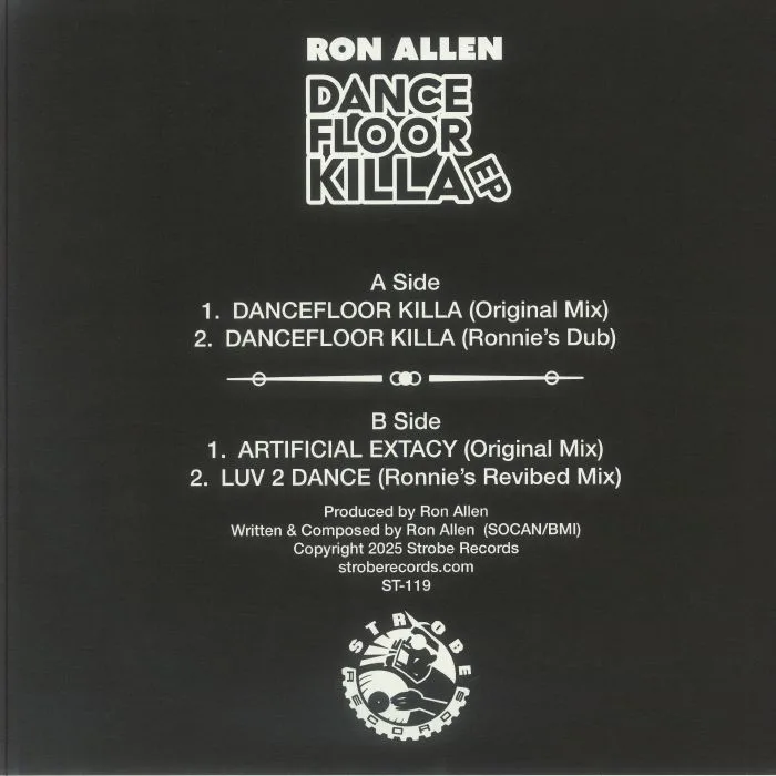 Обратная сторона обложки — Ron ALLEN — Dancefloor Killa EP
