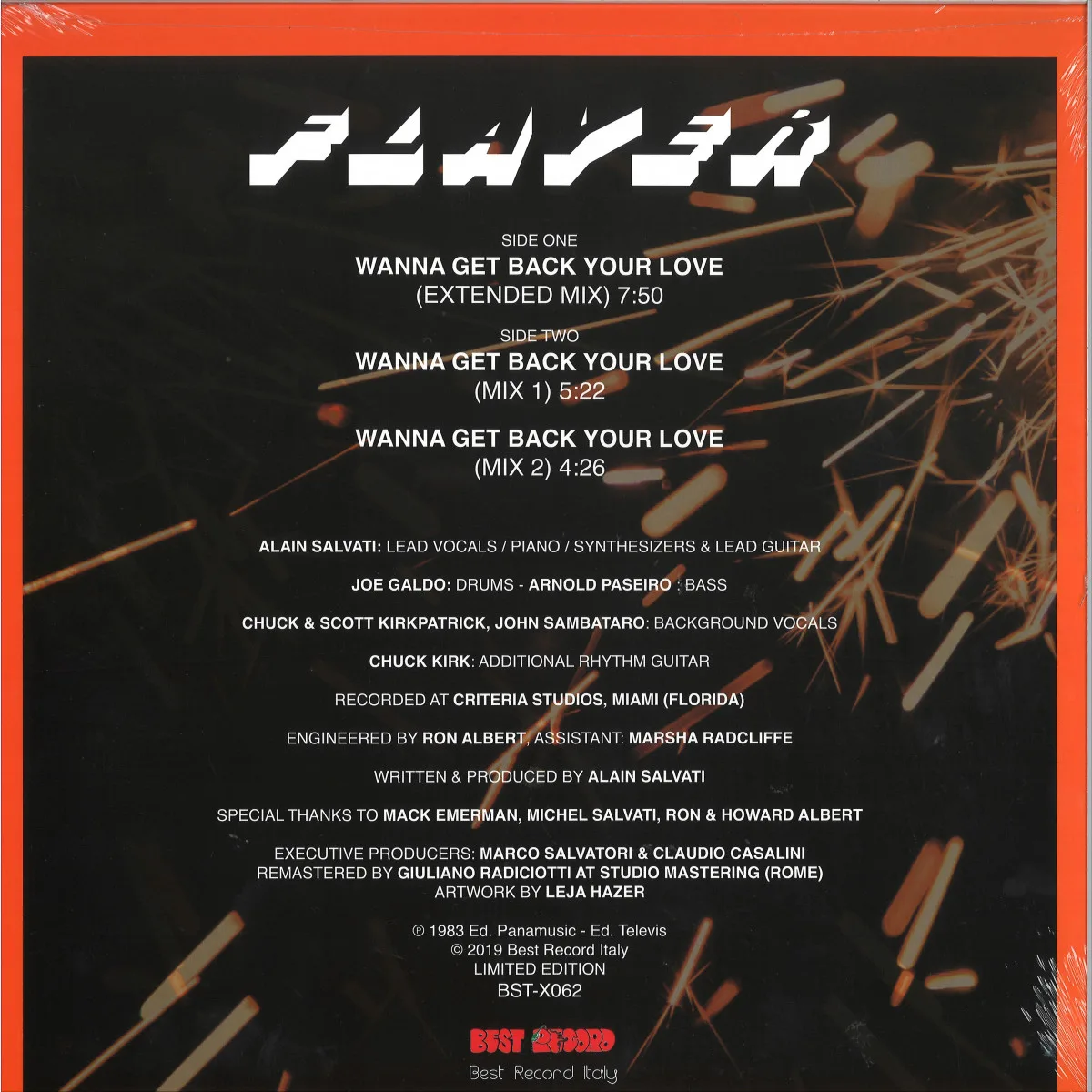 Back cover — Flayer — Wanna Get Back Your Love