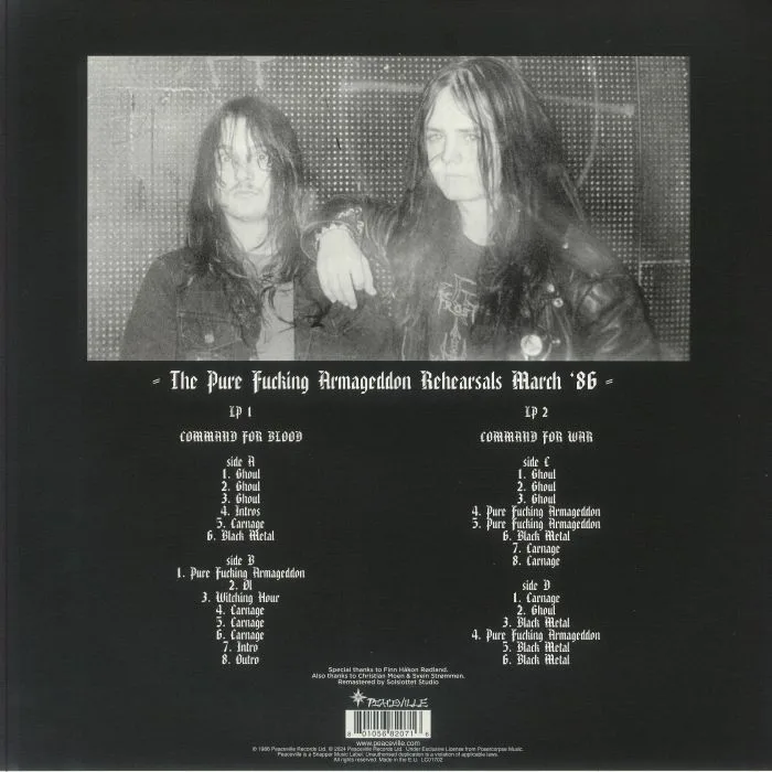 Back cover — MAYHEM — Command For Blood Command For War