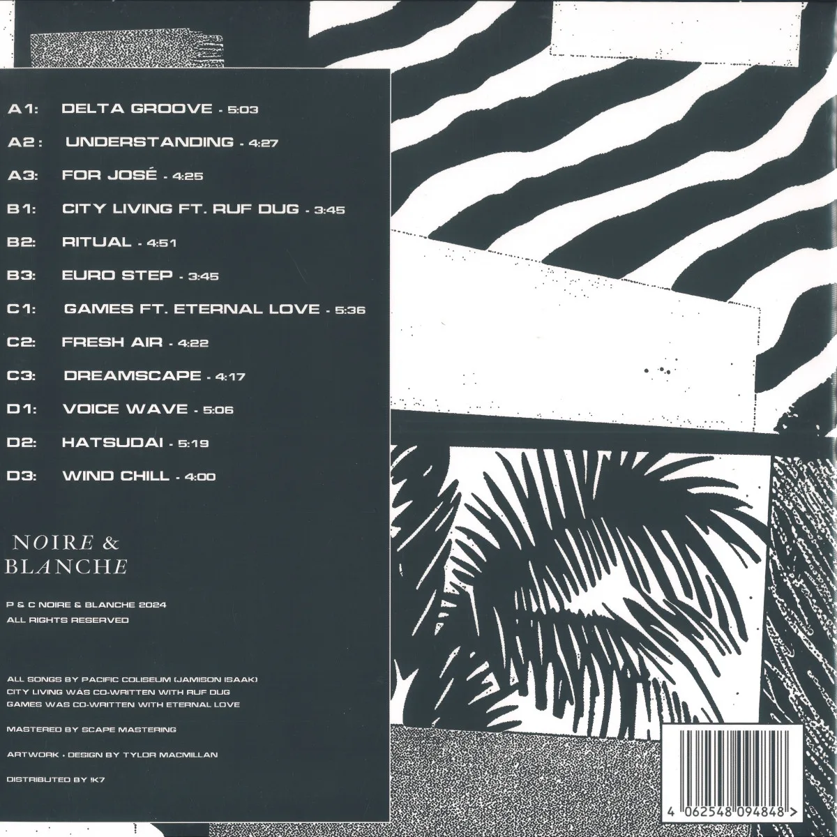 Back cover — Pacific Coliseum&Teen Daze — Voice Wave (LP 2x12")