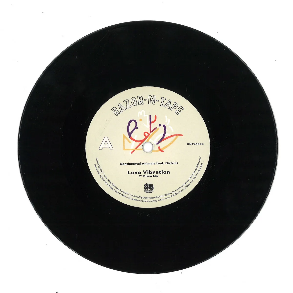 Sentimental Animals Featuring Nicki B — Love Vibration 7"
