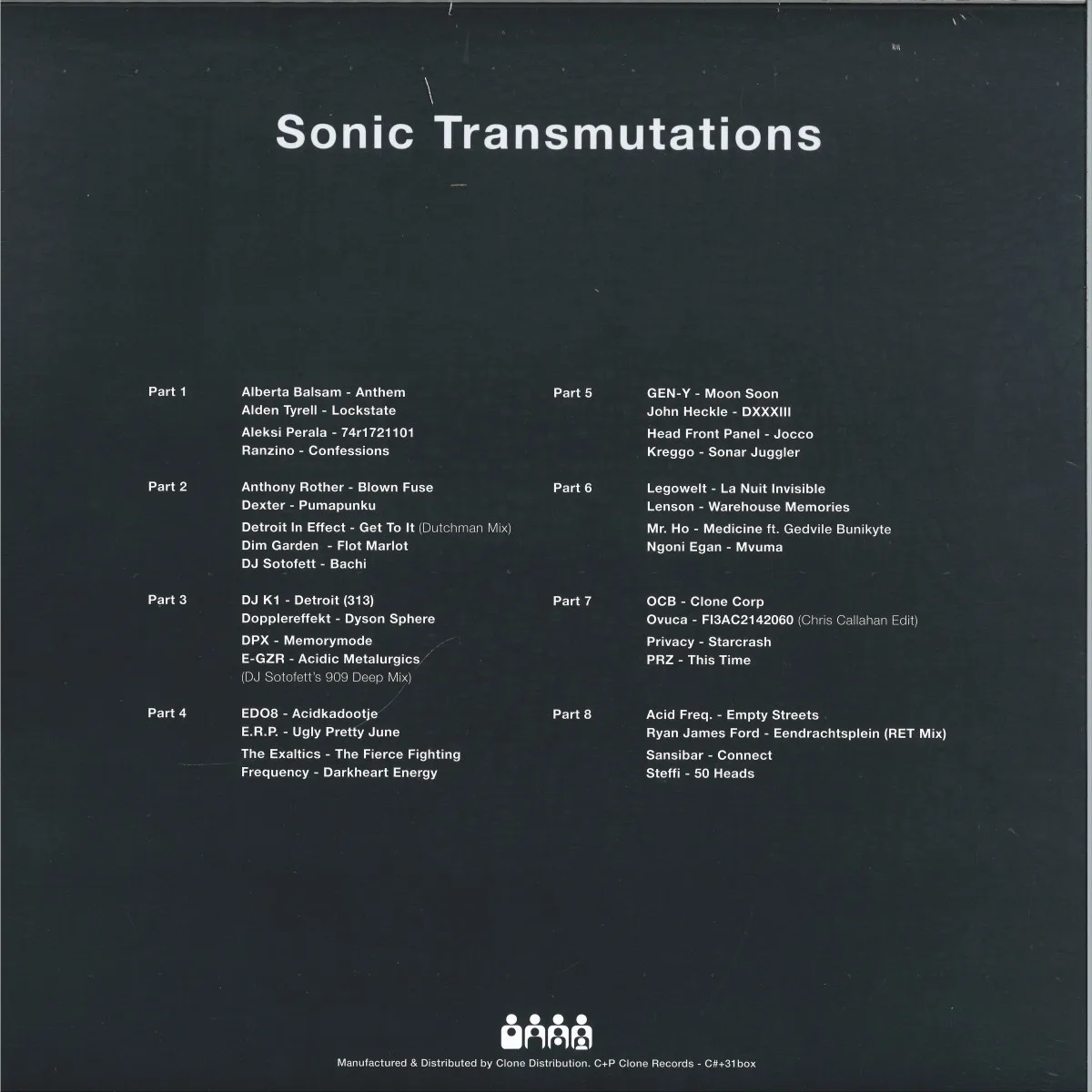 Обратная сторона обложки — Various — Sonic Transmutations 8x12"