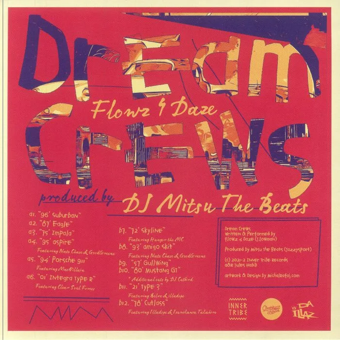 Обратная сторона обложки — DREAM CREWS aka FLOWZ4DAZE / DJ MITSU THE BEATS — Dream Crews