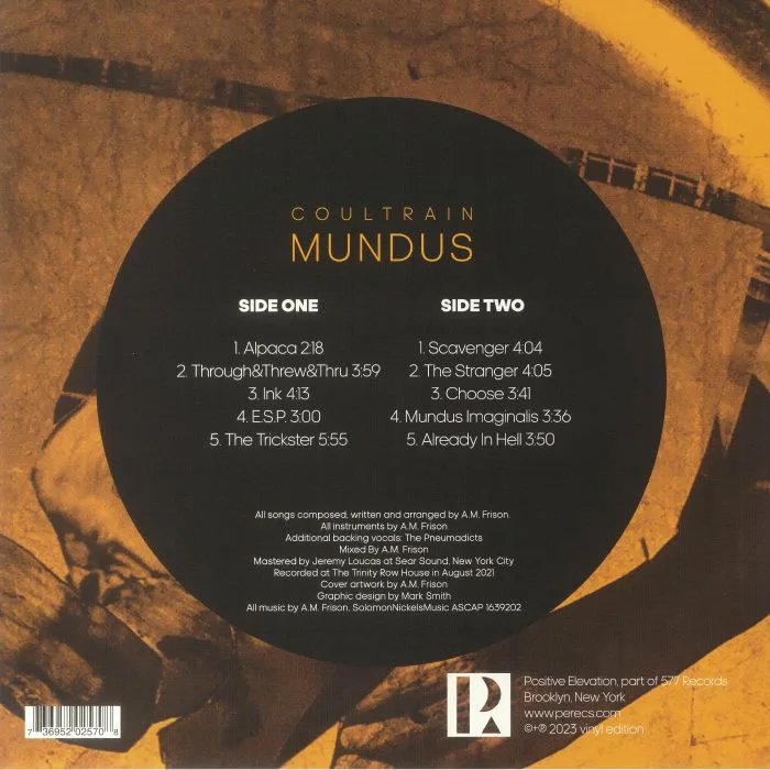 Back cover — COULTRAIN — Mundus