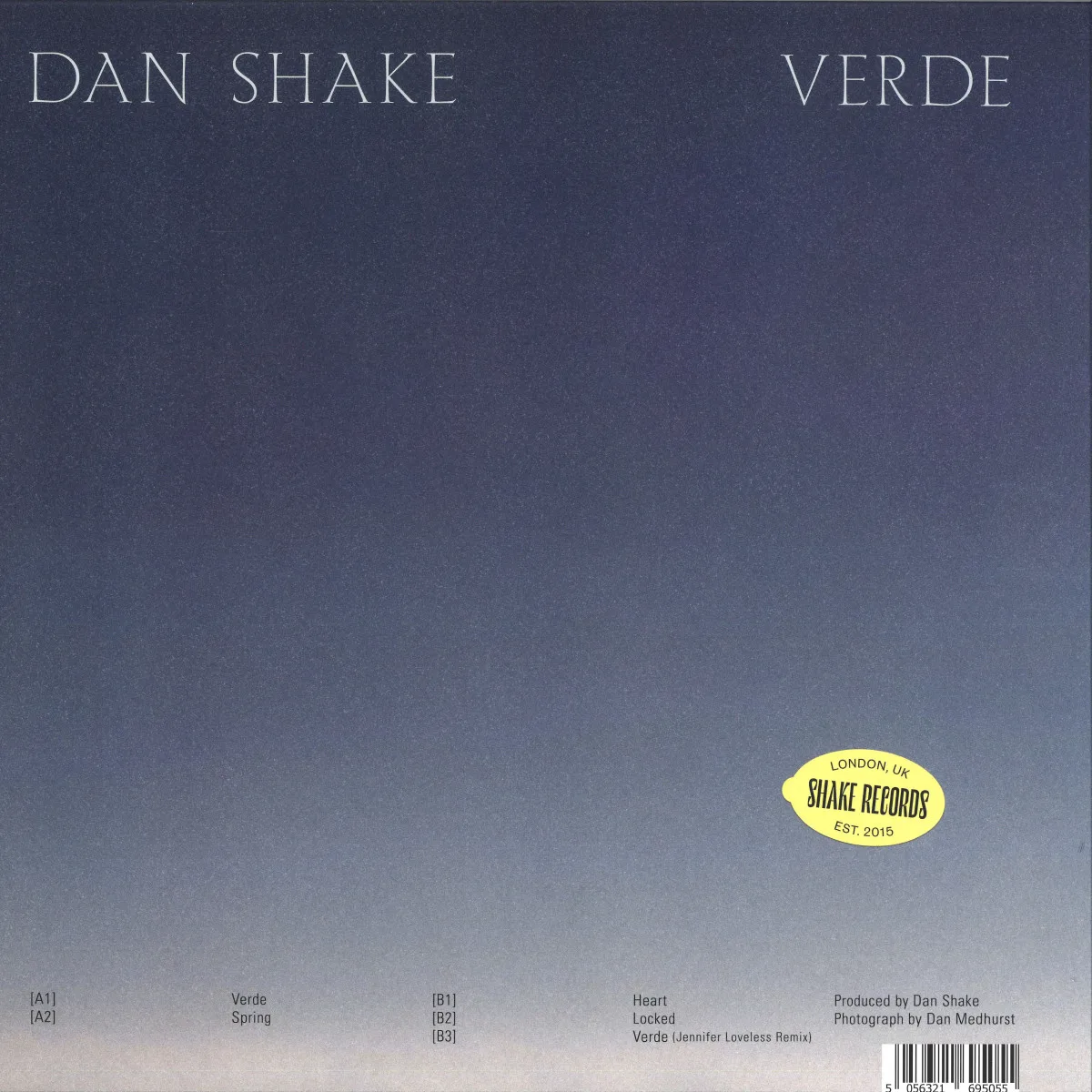 Обратная сторона обложки — Dan Shake — Verde EP