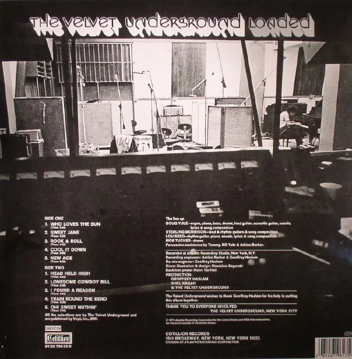 Обратная сторона обложки — The VELVET UNDERGROUND — Loaded