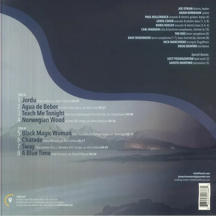 Обратная сторона обложки — JOE SYRIAN MOTOR CITY JAZZ OCTET — A Blue Time