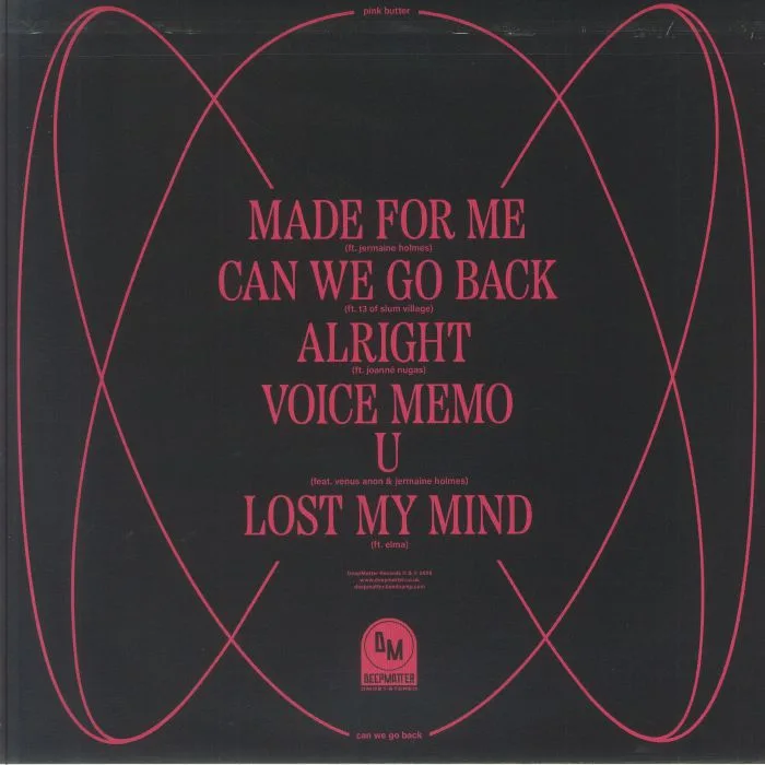 Back cover — PINK BUTTER — Can We Go Back
