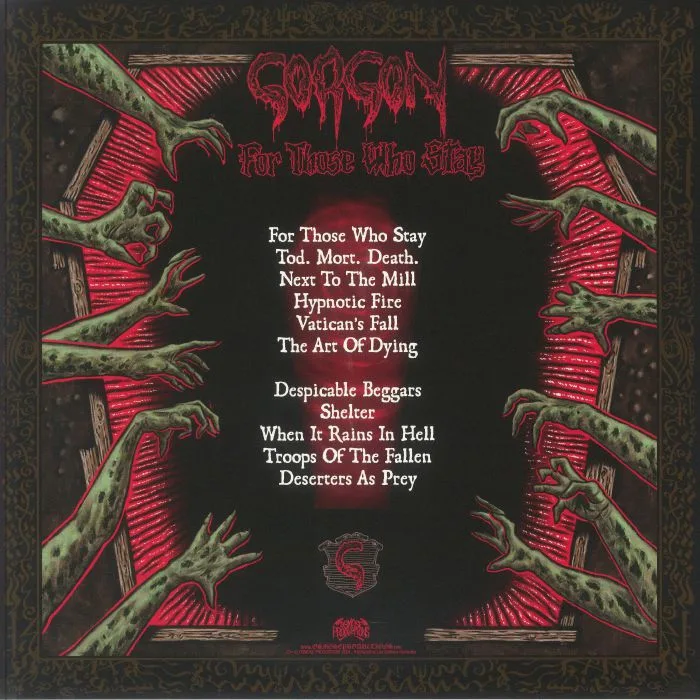Back cover — GORGON — For Those Who Stay