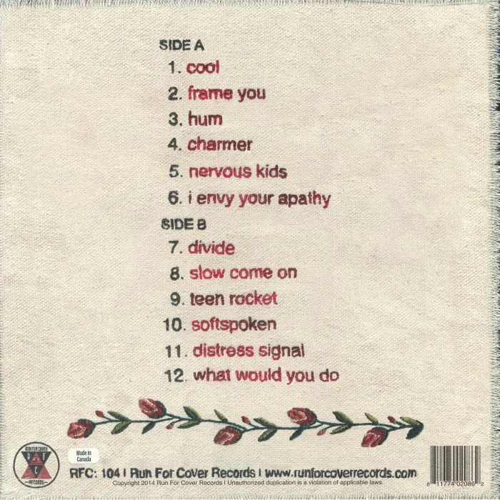 Back cover — TIGERS JAW — Charmer