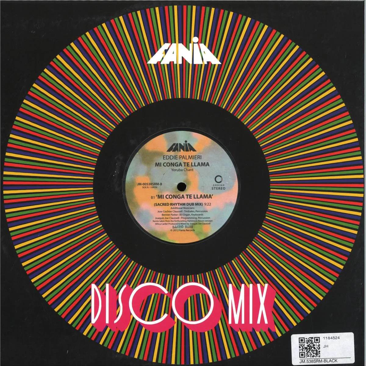 Back cover — Eddie Palmieri — Mi Conga Te Llama Remix - Joe Claussell Edit