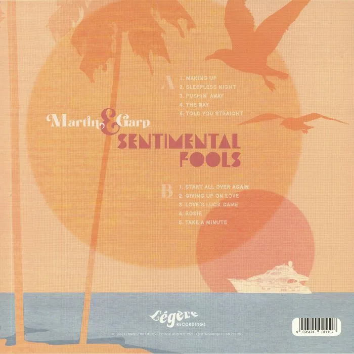 Обратная сторона обложки — MARTIN & GARP — Sentimental Fools