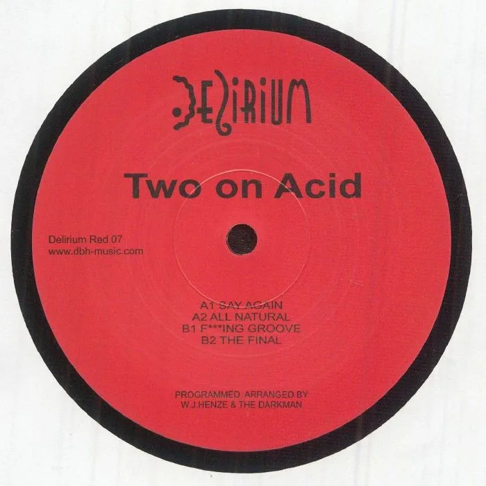 Лицевая сторона обложки — TWO ON ACID — Two On Acid