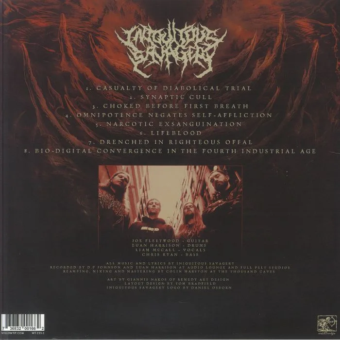Обратная сторона обложки — INIQUITOUS SAVAGERY — Edifice Of Vicissitudes