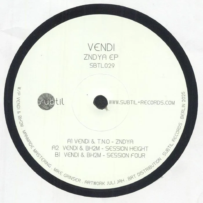 Лицевая сторона обложки — VENDi — Zndya EP