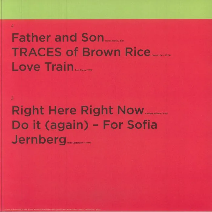 Back cover — COSMIC EAR — Traces