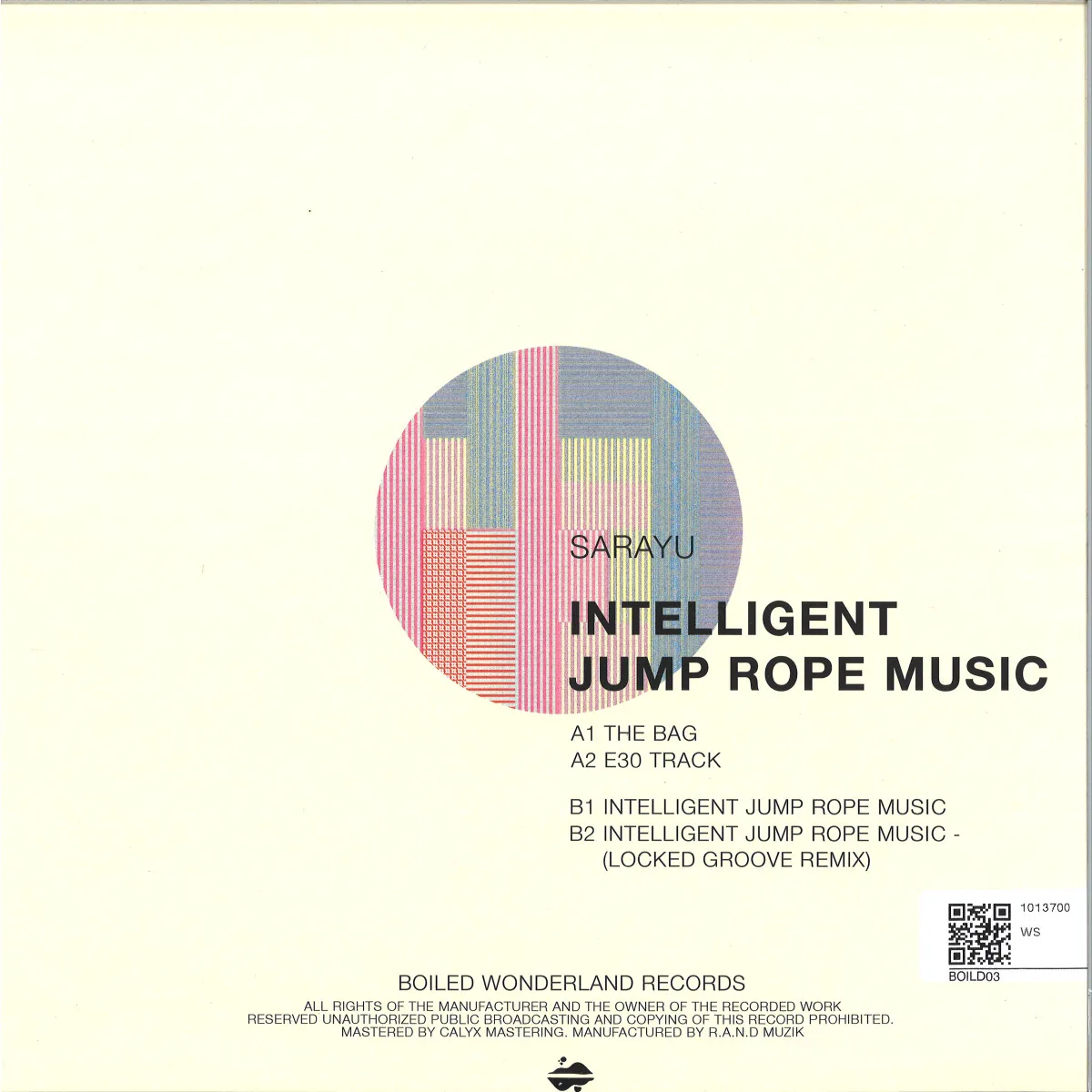 Обратная сторона обложки — Sarayu — Intelligent Jump Rope Music