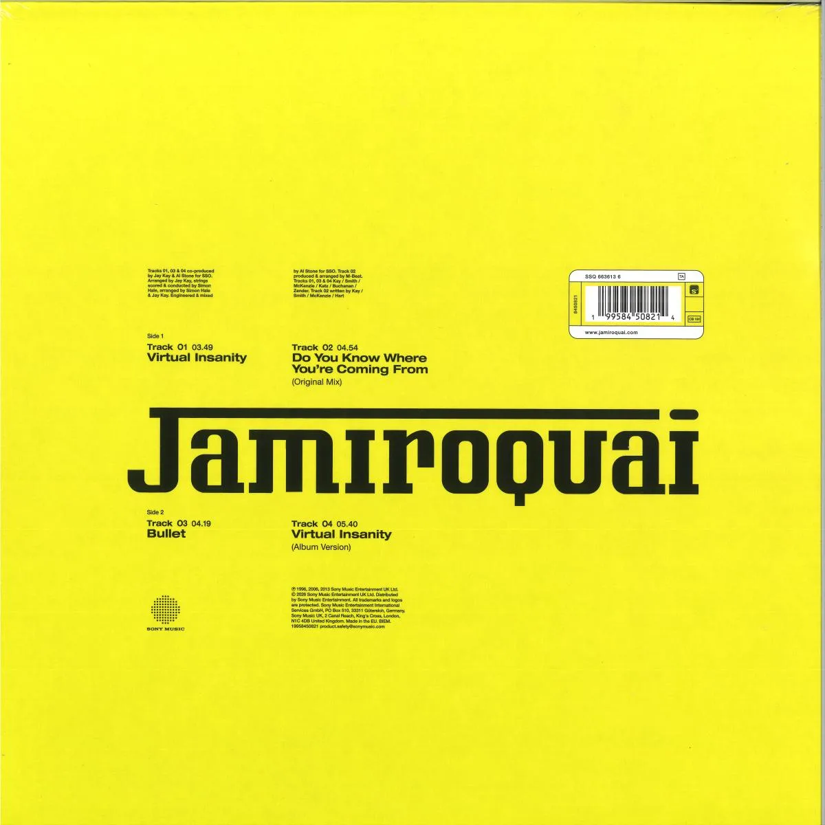 Back cover — Jamiroquai — Virtual Insanity (30th Anniversary)
