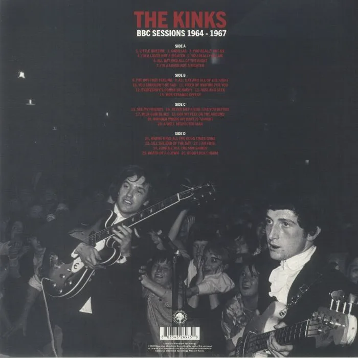 Back cover — The KINKS — BBC Sessions 1964-1967