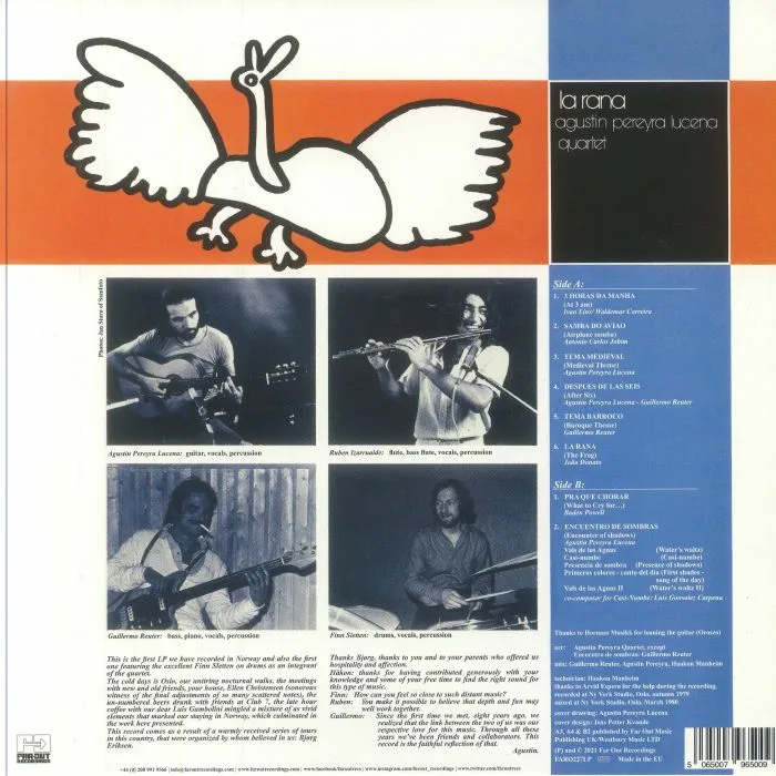Обратная сторона обложки — AGUSTIN PEREYRA LUCENA QUARTET — La Rana (reissue)