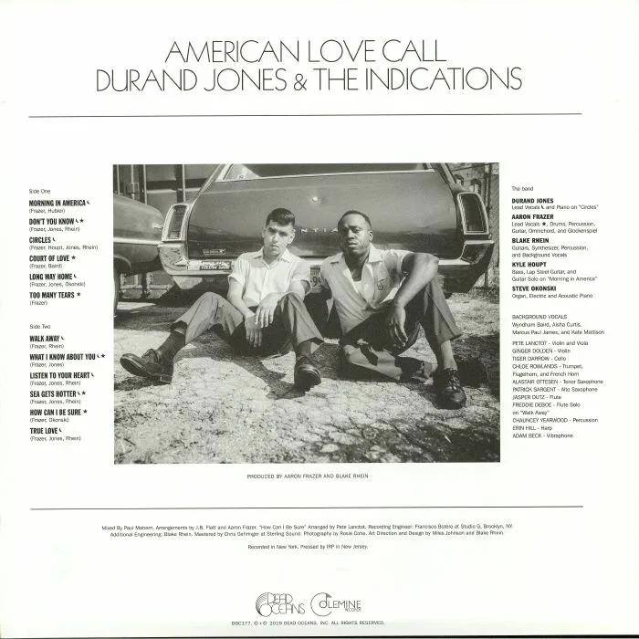 Обратная сторона обложки — Durand JONES & THE INDICATIONS — American Love Call