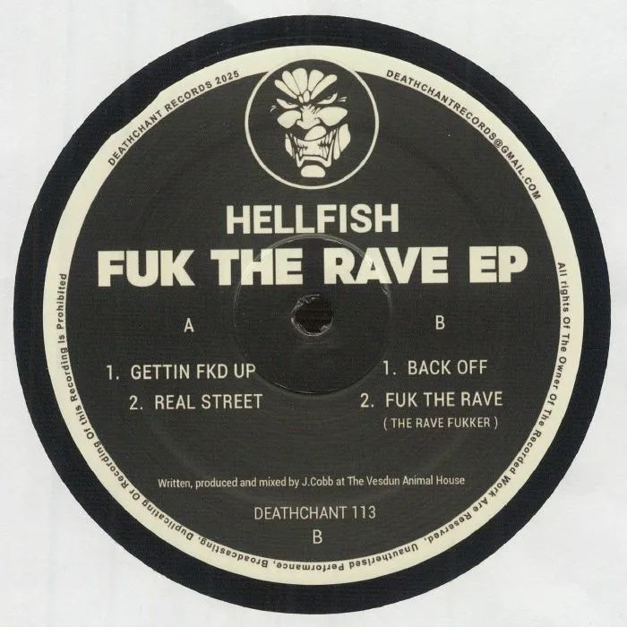 Обратная сторона обложки — HELLFISH — Fuk The Rave EP