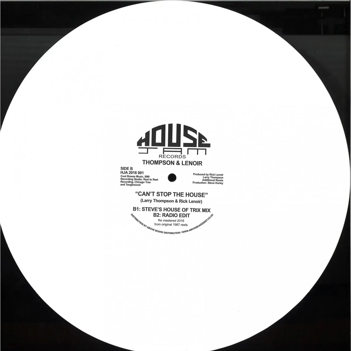 Thompson&Lenoir — Can't Stop The House (White Vinyl Repress)