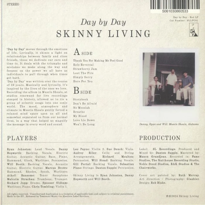 Обратная сторона обложки — SKINNY LIVING — Day By Day