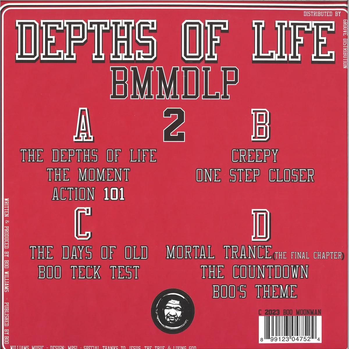 Back cover — Boo Williams — Depths Of Life 2x12"