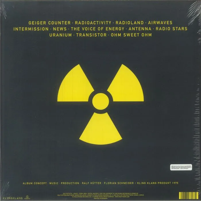 Обратная сторона обложки — KRAFTWERK — Radioactivity (50th Anniversary Edition)
