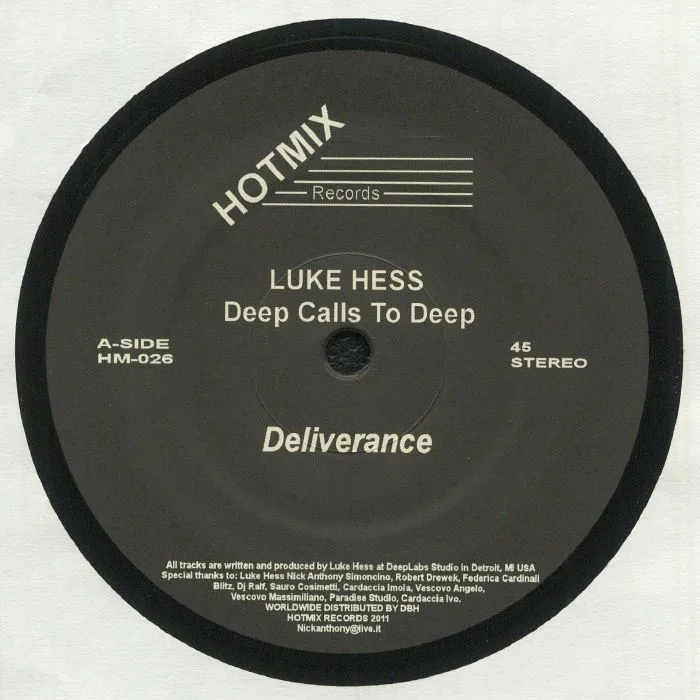 Front cover — Luke HESS — Deep Calls To Deep (reissue)