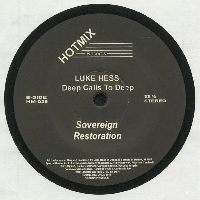 Back cover — Luke HESS — Deep Calls To Deep (reissue)