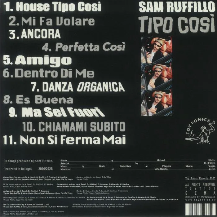 Back cover — Sam RUFFILLO — Tipo Cosi