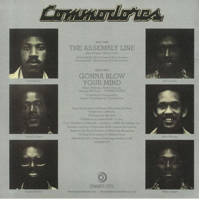 Back cover — The COMMODORES — The Assembly Line