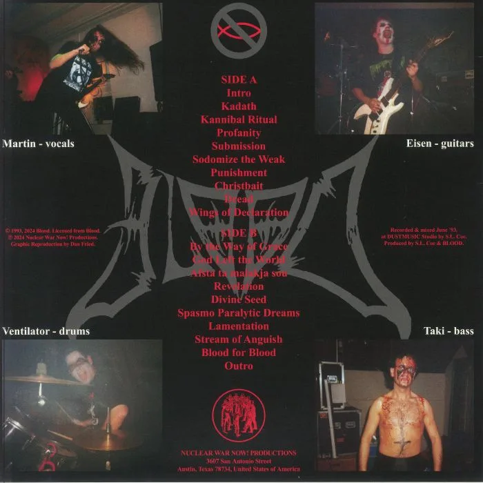 Обратная сторона обложки — BLOOD — O Agios Pethane (reissue)